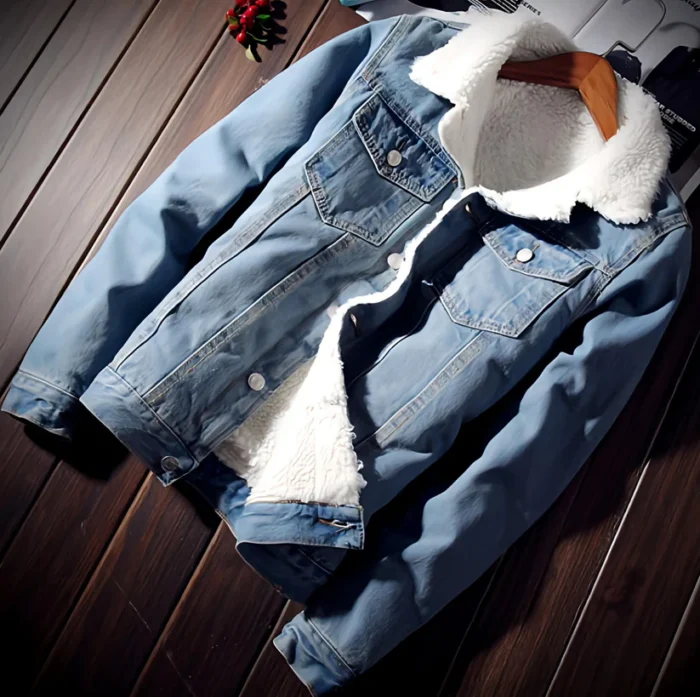 DenimJacket Full Fur | IceBlue