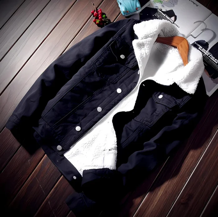 DenimJacket Full Fur | Black