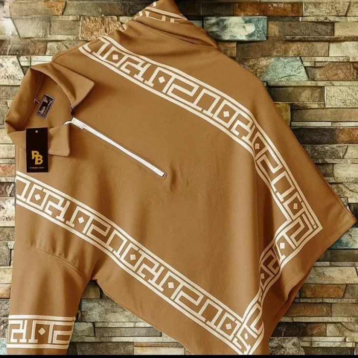 Greek Zipper Polo | Camel